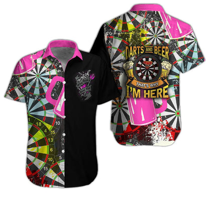 Darts Hawaiian Shirt, Darts And Beer Hawaiian Shirts - Gift For Darts Lovers, Darts Players Uniforms - Amzanimalsgift