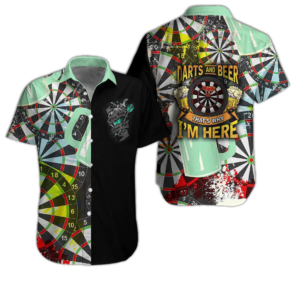 Darts Hawaiian Shirt, Darts And Beer Hawaiian Shirts - Gift For Darts Lovers, Darts Players Uniforms - Amzanimalsgift