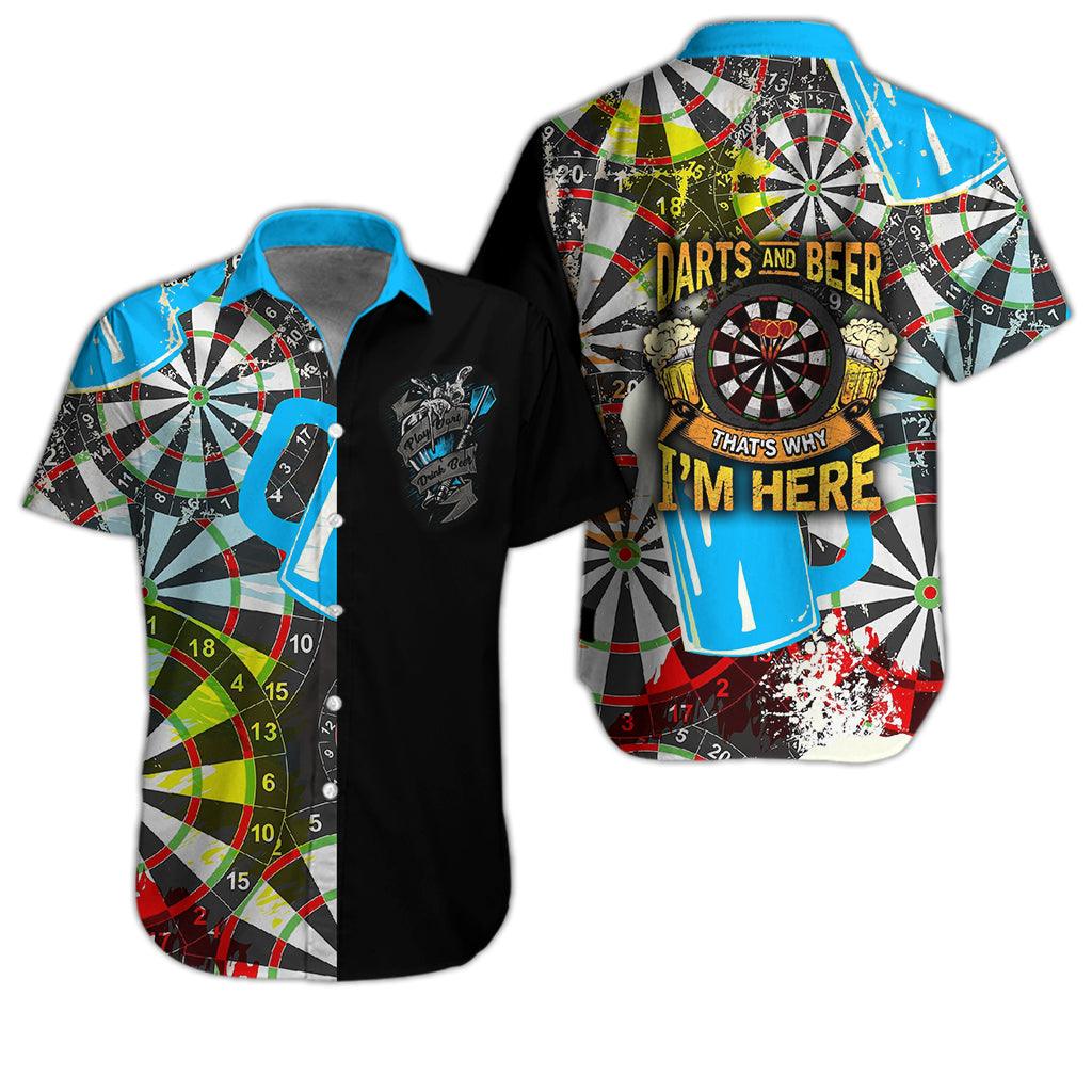 Darts Hawaiian Shirt, Darts And Beer Hawaiian Shirts - Gift For Darts Lovers, Darts Players Uniforms - Amzanimalsgift