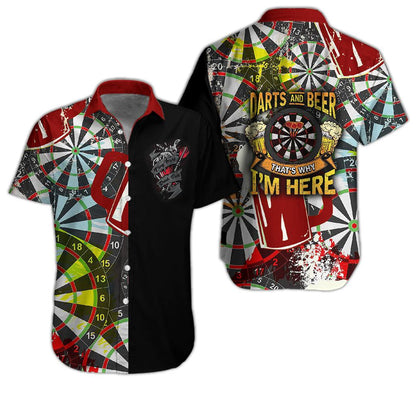 Darts Hawaiian Shirt, Darts And Beer Hawaiian Shirts - Gift For Darts Lovers, Darts Players Uniforms - Amzanimalsgift