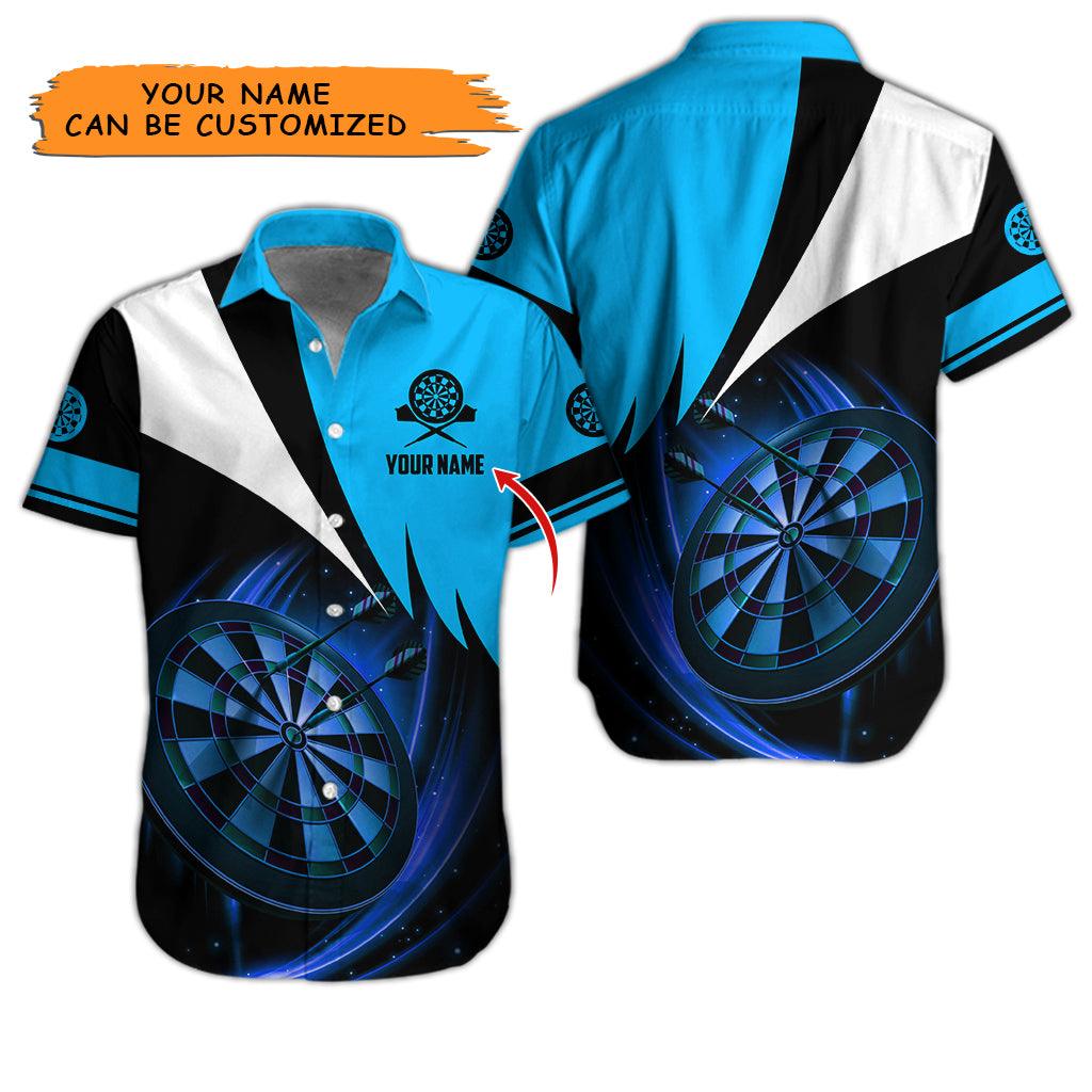 Darts Light Hawaiian Shirt Custom Name Multicolor Personalized Aloha Hawaiian Shirts For Summer - Gift For Darts Lovers, Friend, Family - Amzanimalsgift