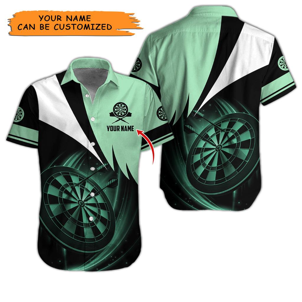 Darts Light Hawaiian Shirt Custom Name Multicolor Personalized Aloha Hawaiian Shirts For Summer - Gift For Darts Lovers, Friend, Family - Amzanimalsgift