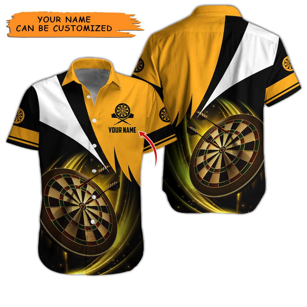 Darts Light Hawaiian Shirt Custom Name Multicolor Personalized Aloha Hawaiian Shirts For Summer - Gift For Darts Lovers, Friend, Family - Amzanimalsgift