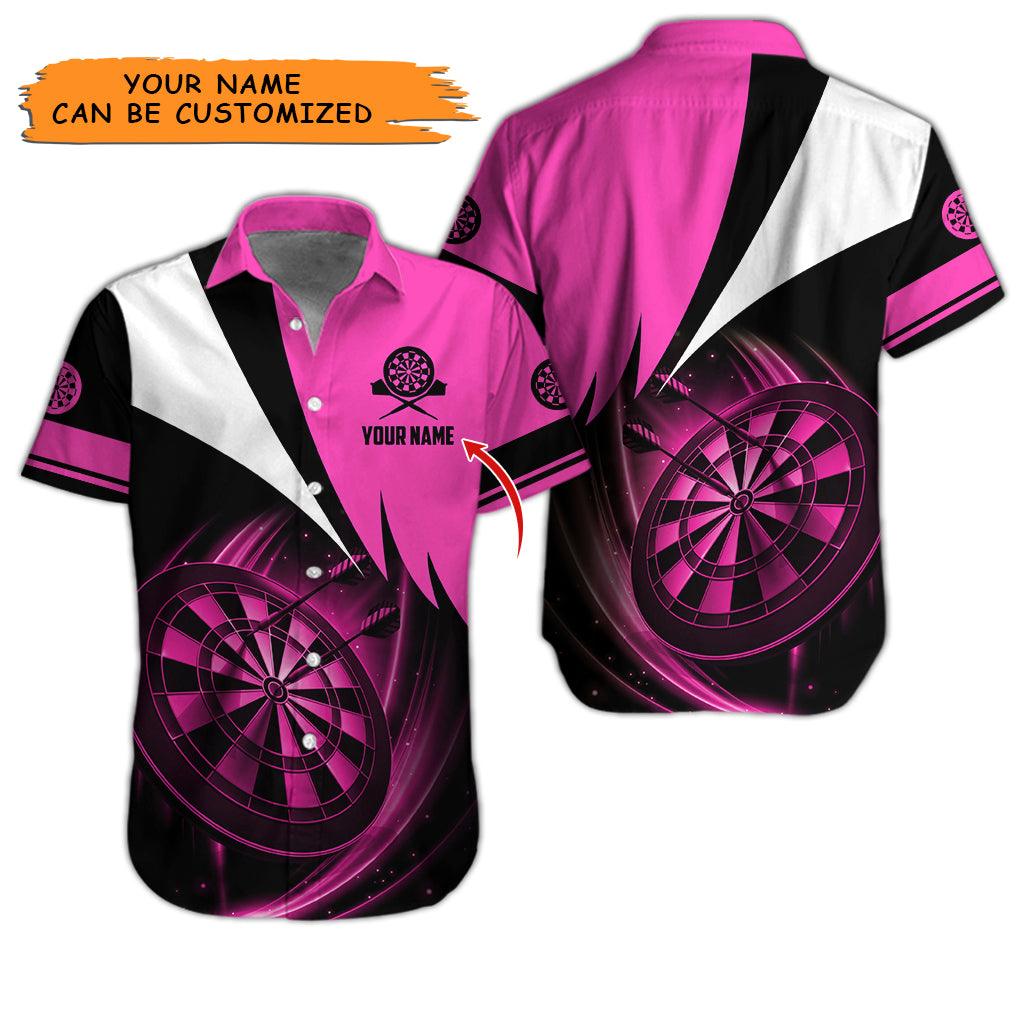 Darts Light Hawaiian Shirt Custom Name Multicolor Personalized Aloha Hawaiian Shirts For Summer - Gift For Darts Lovers, Friend, Family - Amzanimalsgift