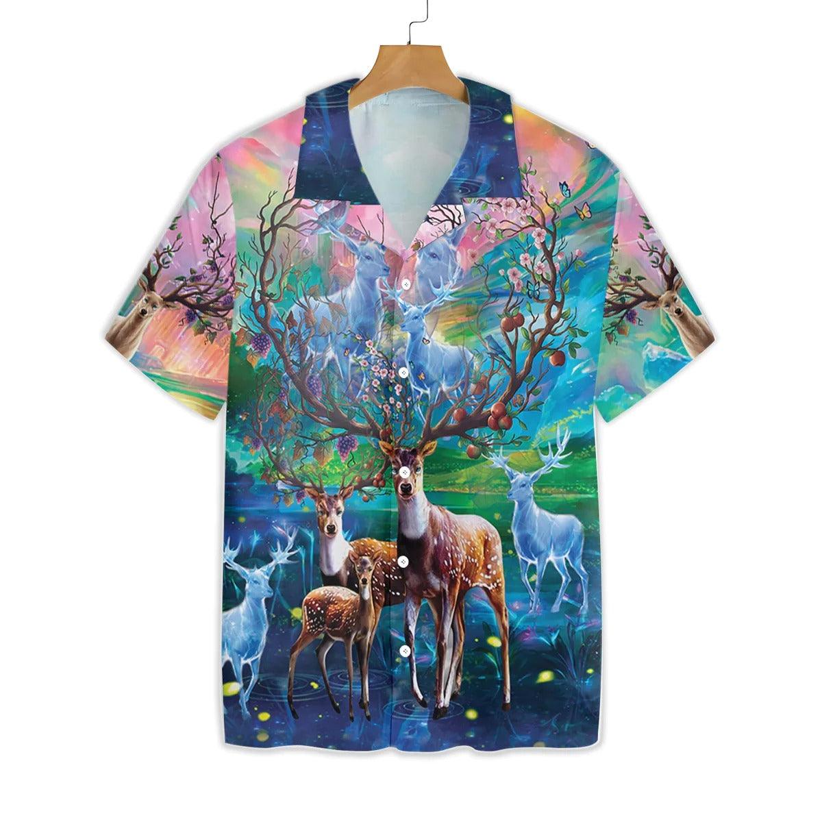 Deer Hawaiian Shirt, Amazing Deer Hawaiian Shirt, Colorful Summer Aloha Shirt - Perfect Gift For Men, Women, Husband, Friend, Family - Amzanimalsgift