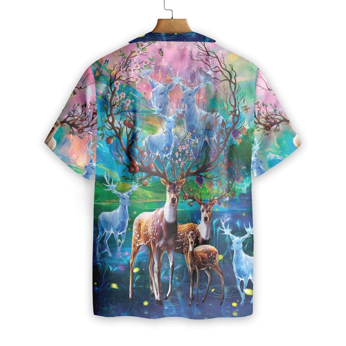 Deer Hawaiian Shirt, Amazing Deer Hawaiian Shirt, Colorful Summer Aloha Shirt - Perfect Gift For Men, Women, Husband, Friend, Family - Amzanimalsgift