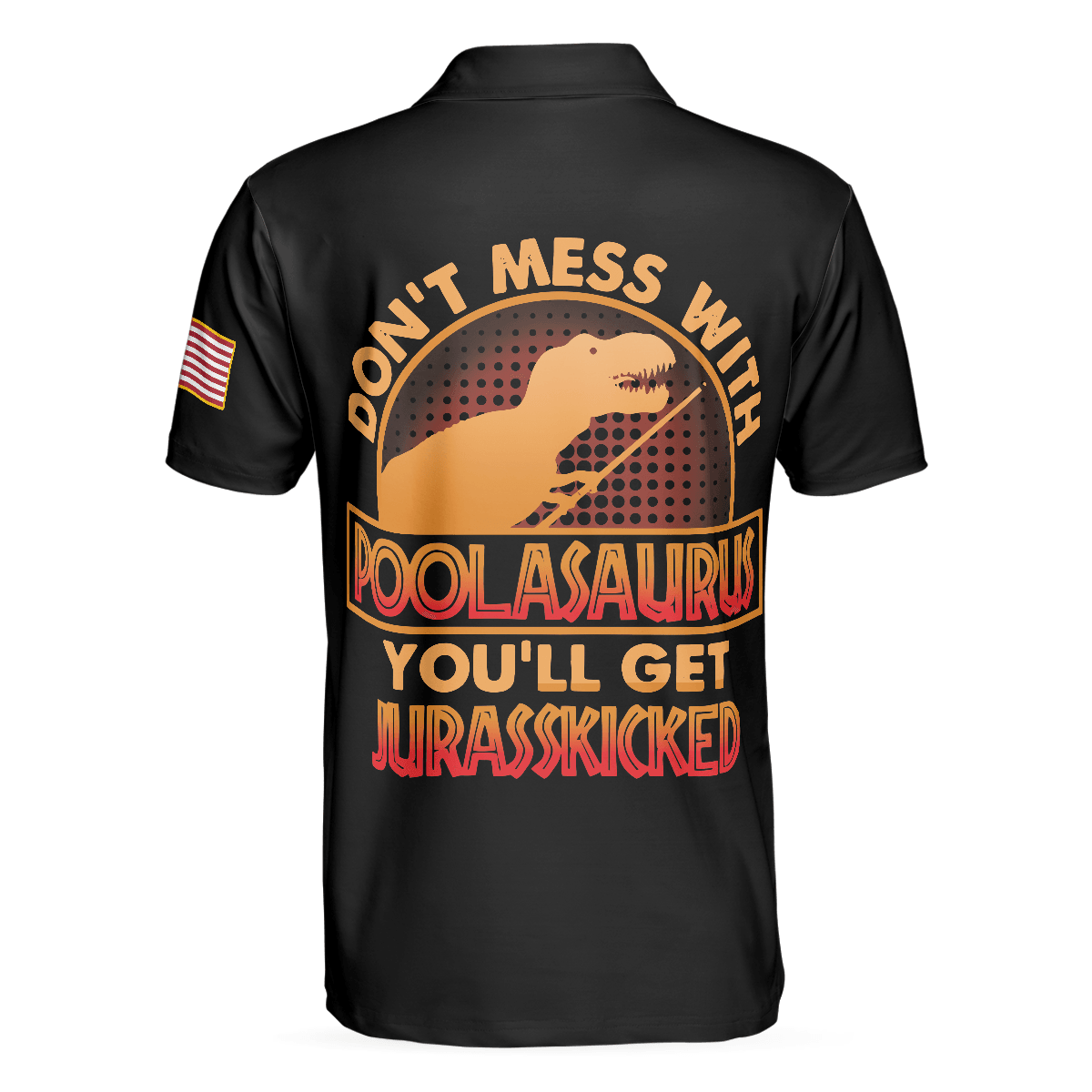 Dinosaur Poolasaurus Flame Skull Billiards Polo Shirt, Short Sleeve Jurassic Billiards Shirt For Men, Gift For Billiards Lovers - Amzanimalsgift