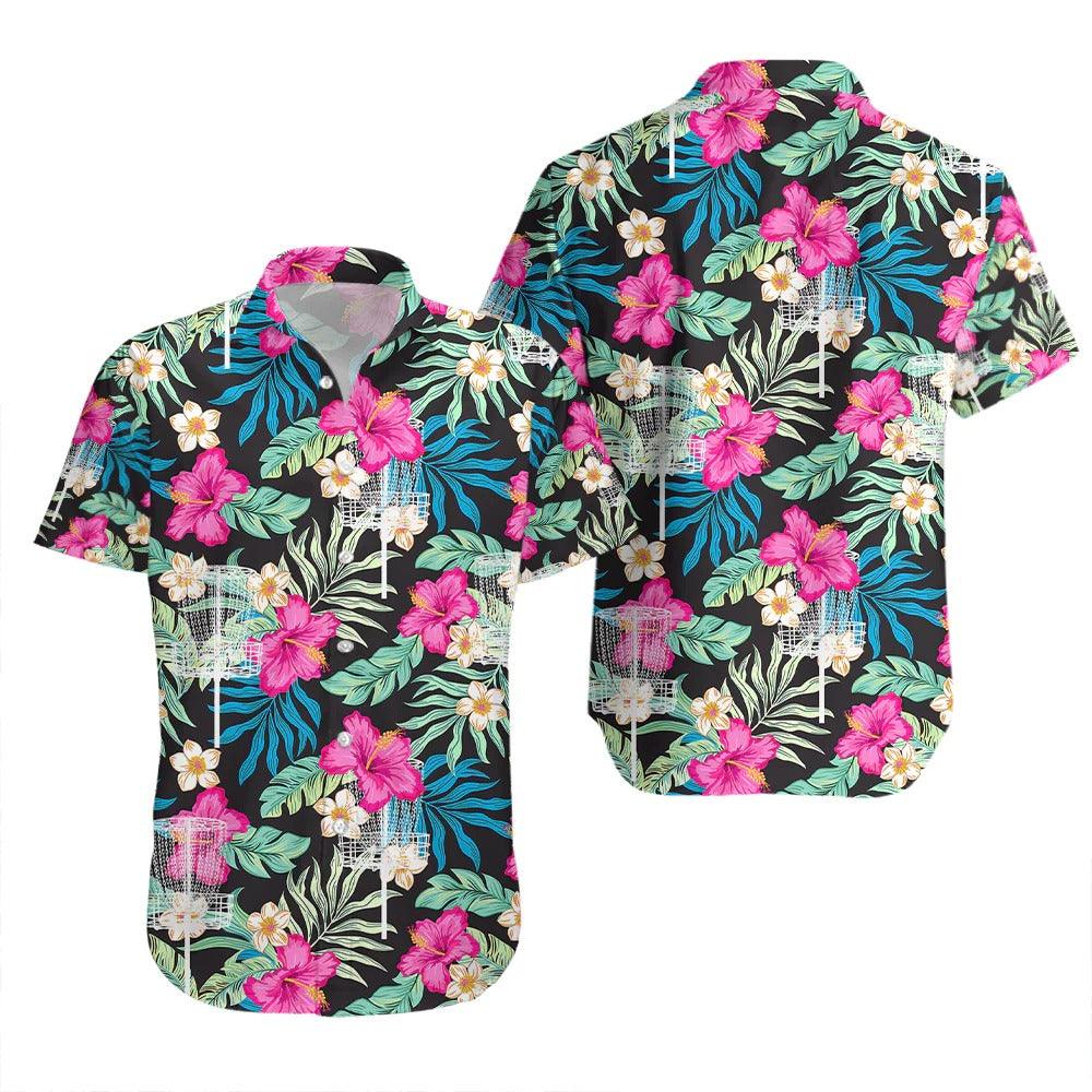 Disc Golf Hawaiian Shirt, Disc Golf Hibiscus Aloha Hawaiian Shirts For Men and Women - Gift For Friend, Family, Disc Golfer - Amzanimalsgift