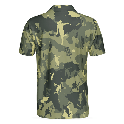 Disc Golf Men Polo Shirt - Camouflage Texture Disc Golf Shirt For Men Polo Shirt - Perfect Polo Shirt For Men, Disc Golf Lover - Amzanimalsgift