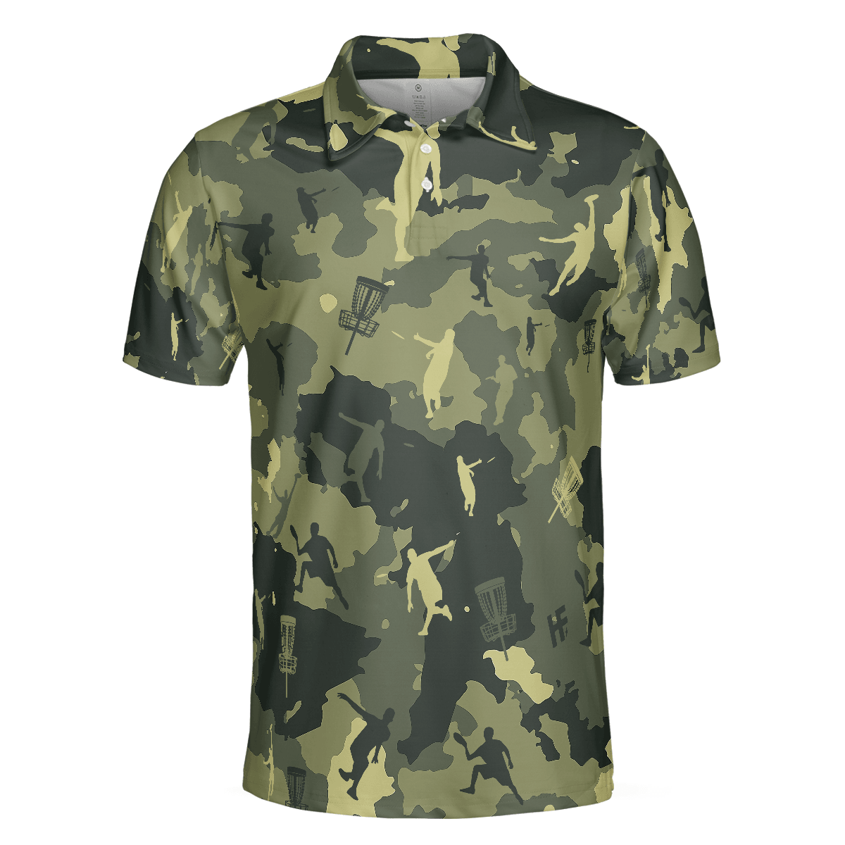 Disc Golf Men Polo Shirt - Camouflage Texture Disc Golf Shirt For Men Polo Shirt - Perfect Polo Shirt For Men, Disc Golf Lover - Amzanimalsgift