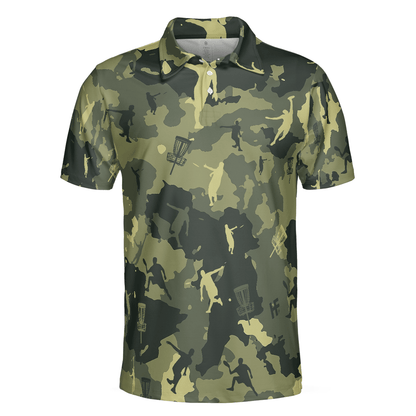 Disc Golf Men Polo Shirt - Camouflage Texture Disc Golf Shirt For Men Polo Shirt - Perfect Polo Shirt For Men, Disc Golf Lover - Amzanimalsgift