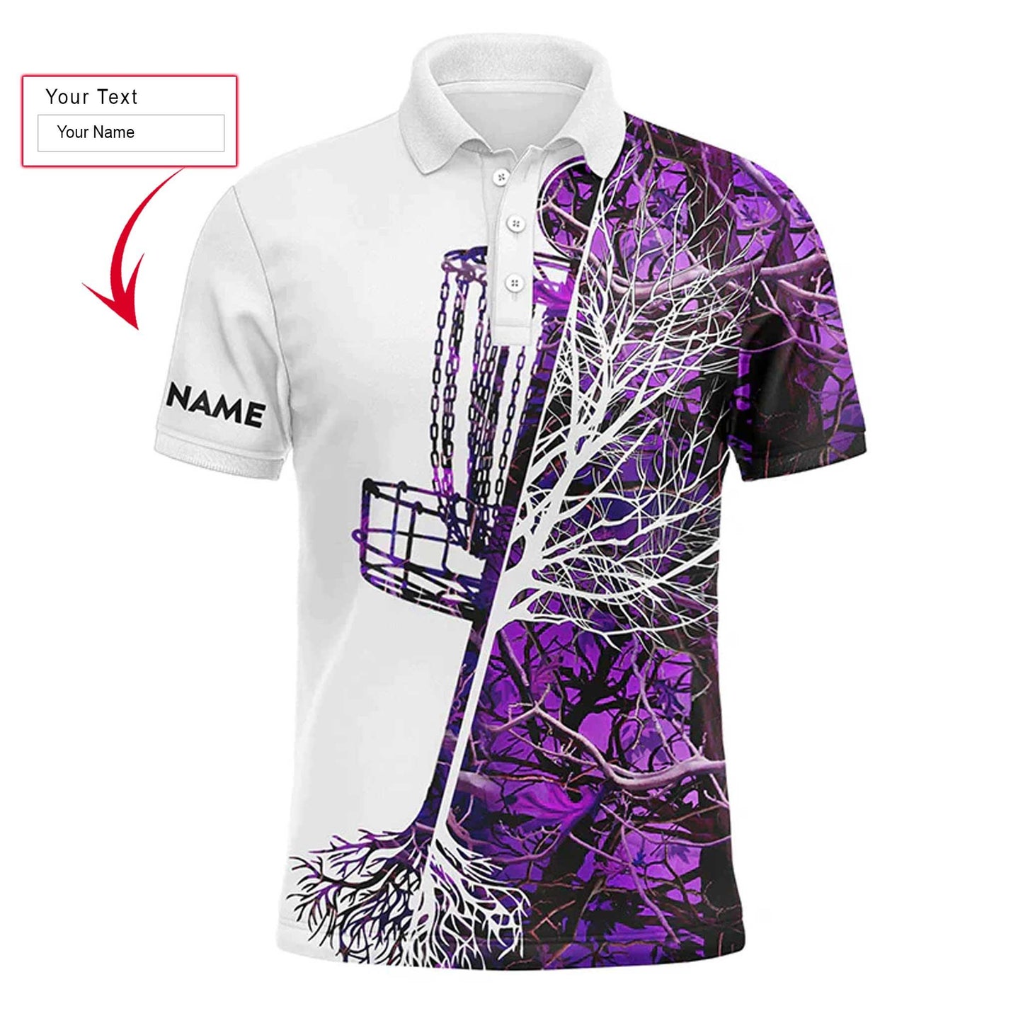 Disc Golf Men Polo Shirt, Custom Name Pink Camo Disc Golf Basket Apparel Men Polo Shirt - Personalized Sports Gift For Men, Husband, Golf Lover - Amzanimalsgift