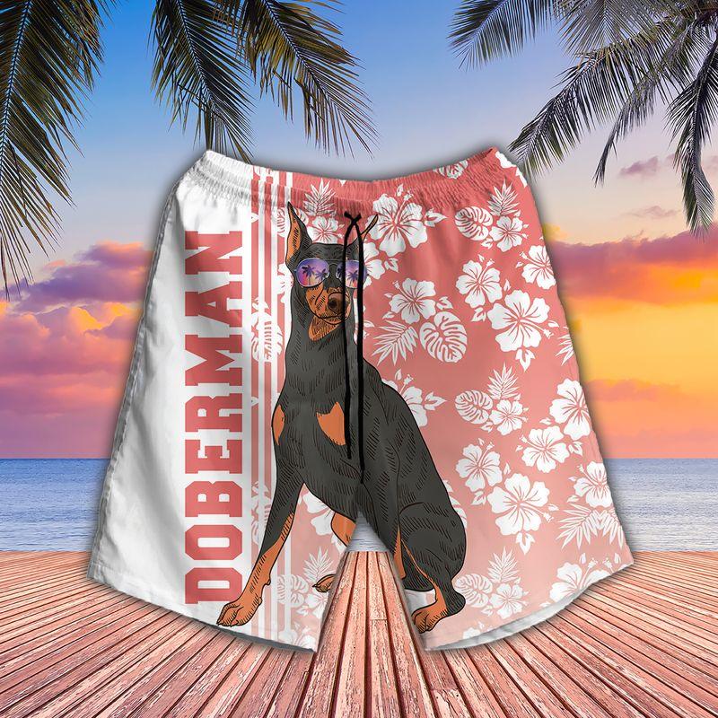 Doberman Pinscher Dog Aloha Hawaiian Shirts For Summer, Tropical Hawaiian Shirt For Men Women Outfit, Beachwear Gift For Dog Lovers, Dog Mom Dad - Amzanimalsgift