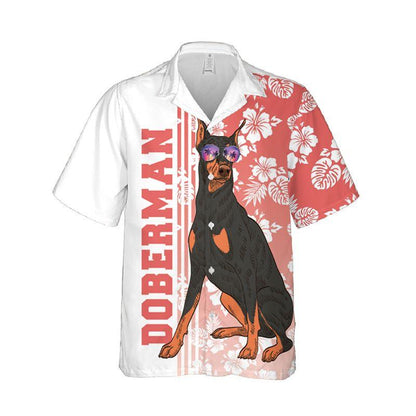 Doberman Pinscher Dog Aloha Hawaiian Shirts For Summer, Tropical Hawaiian Shirt For Men Women Outfit, Beachwear Gift For Dog Lovers, Dog Mom Dad - Amzanimalsgift