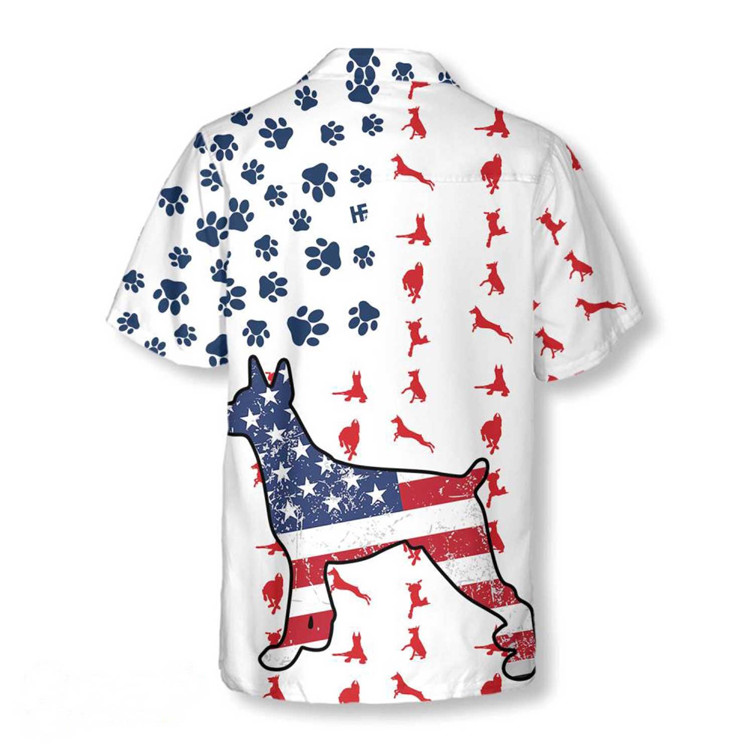 Dobermann Aloha Hawaiian Shirts For Summer, Doberman American Flag Hawaiian Shirt For Men Women, 4th of July Gift For Dog Lovers, Independence Day - Amzanimalsgift