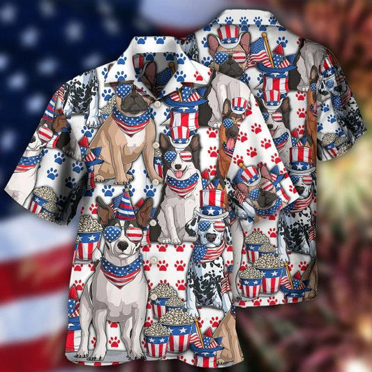 Dog Aloha Hawaii Shirt - Dog Independence Day Hawaiian Shirt For Summer - Perfect Gift For Dog Lovers, Friend, Family - Amzanimalsgift