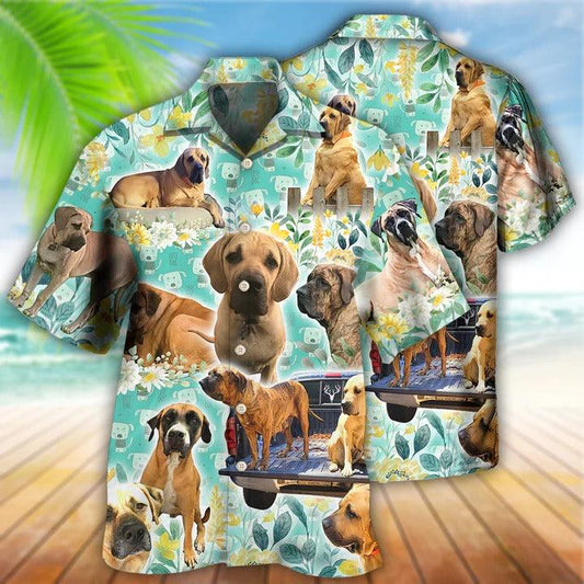 Dog Aloha Hawaii Shirt - Dog Love Dog Floral Hawaiian Shirt For Summer - Perfect Gift For Dog Lovers, Friend, Family - Amzanimalsgift