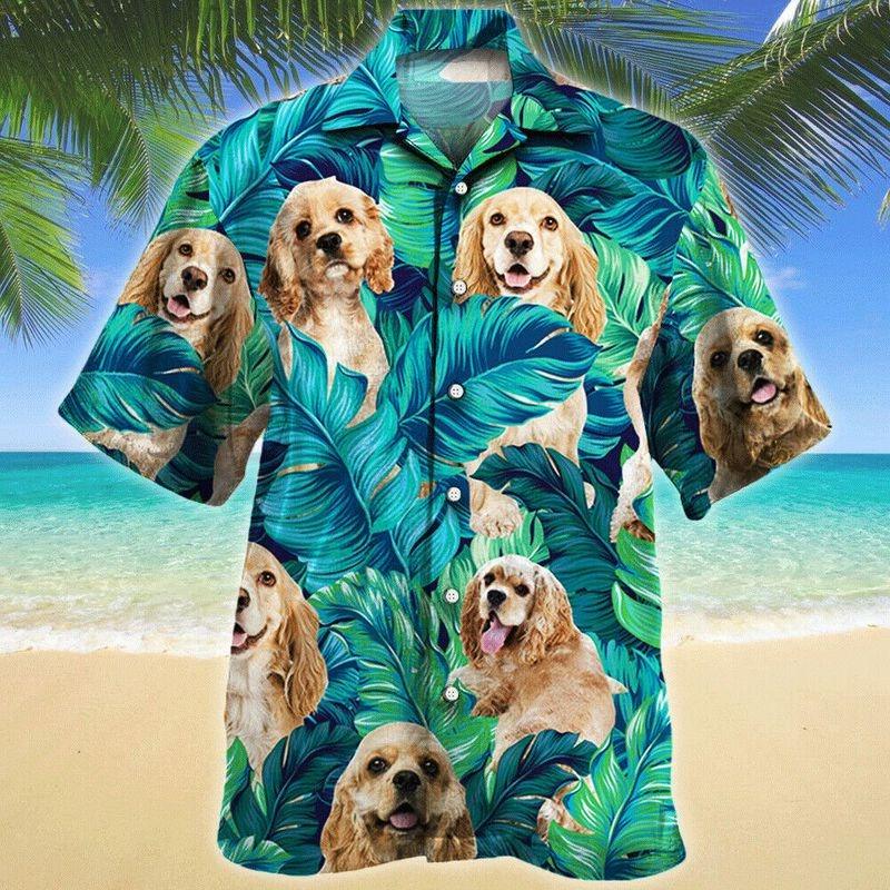 Dog Aloha Hawaiian Shirt - American Cocker Spaniel Dog Hawaiian Shirt, Tropical Leaves Hawaiian Shirt For Men & Women, Dog Lover - Amzanimalsgift