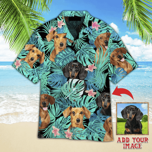 Dog Hawaiian Shirt Custom Photo, Dogs Tropical Personalized Hawaiian Shirts - Perfect Gift For Dog Lovers, Family, Friends - Amzanimalsgift
