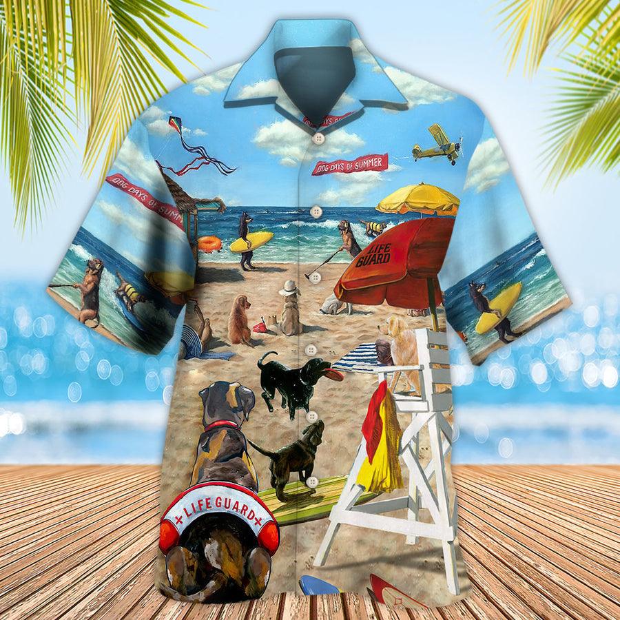 Dog Hawaiian Shirt, Dog Lifeguard On The Beach Aloha Hawaiian Shirt For Summer, Best Cool Dog Hawaiian Shirt, Gift For Men Women, Dog Lovers, Family - Amzanimalsgift