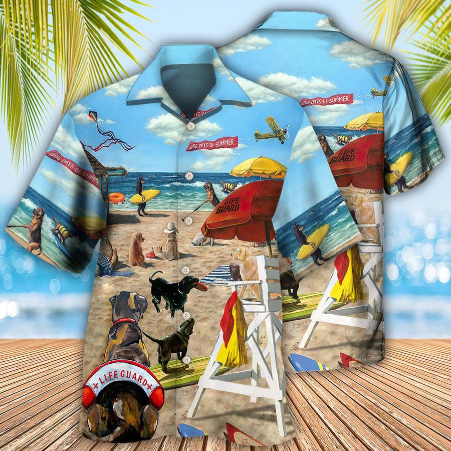 Dog Hawaiian Shirt, Dog Lifeguard On The Beach Aloha Hawaiian Shirt For Summer, Best Cool Dog Hawaiian Shirt, Gift For Men Women, Dog Lovers, Family - Amzanimalsgift