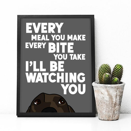 Dog Portrait Canvas - Dog I’ll Be Watching You Portrait Canvas - Gift For Family, Friends, Dog Lovers - Amzanimalsgift