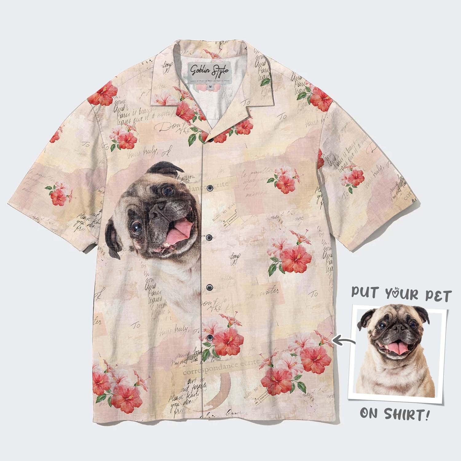 Dogs Custom Aloha Hawaii Shirt - Custom Photo Pet Personalized Hawaiian Shirt For Summer - Perfect Gift For Dog Lovers, Friend, Family - Amzanimalsgift