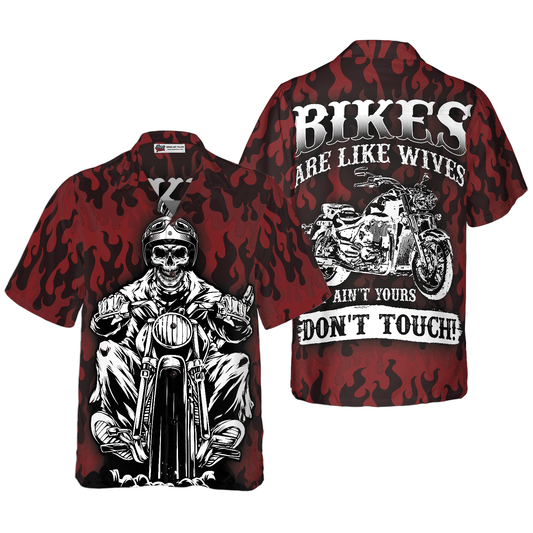 Don't Touch My Motorbike Hawaiian Shirt, Colorful Summer Aloha Shirt For Men Women, Perfect Gift For Friend, Family, Husband, Wife - Amzanimalsgift