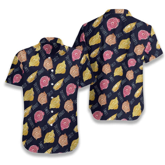 Donut Aloha Hawaiian Shirt. Funny Donut Tasty Sweet Hawaiian Shirt, Food Hawaiian Shirt- Perfect Gift For Men Women, Friends, Family, Husband - Amzanimalsgift