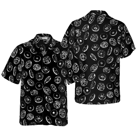 Donut Pattern Hawaiian Shirt, Colorful Summer Aloha Shirt For Men Women, Perfect Gift For Friend, Family, Husband, Wife, Boyfriend, Girlfriend - Amzanimalsgift