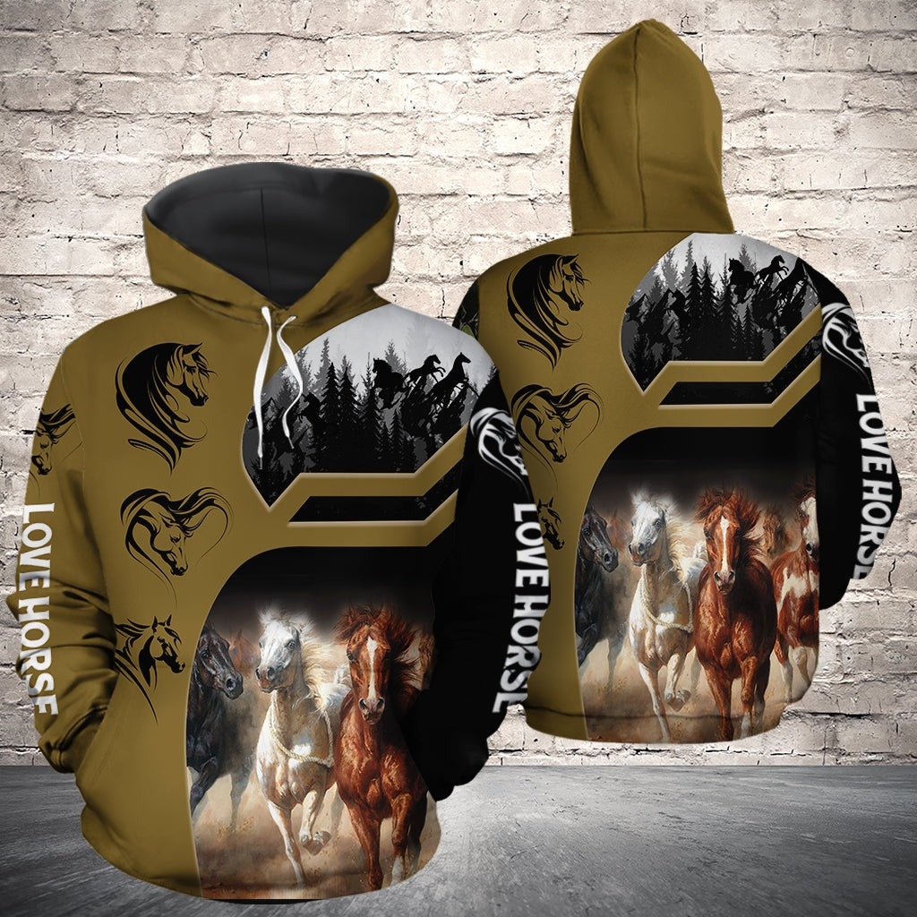 The Power Of Freedom Horses Pullover Premium Hoodie, Perfect Outfit For Men And Women On Christmas New Year Autumn Winter