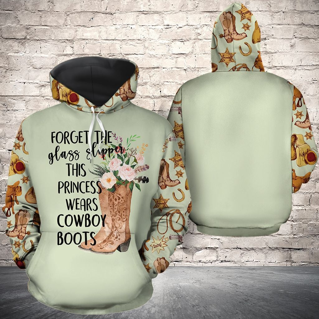 Cowboy Boots Flower Pullover Premium Hoodie, Perfect Outfit For Men And Women On Christmas New Year Autumn Winter