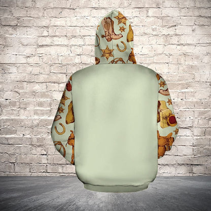 Cowboy Boots Flower Pullover Premium Hoodie, Perfect Outfit For Men And Women On Christmas New Year Autumn Winter