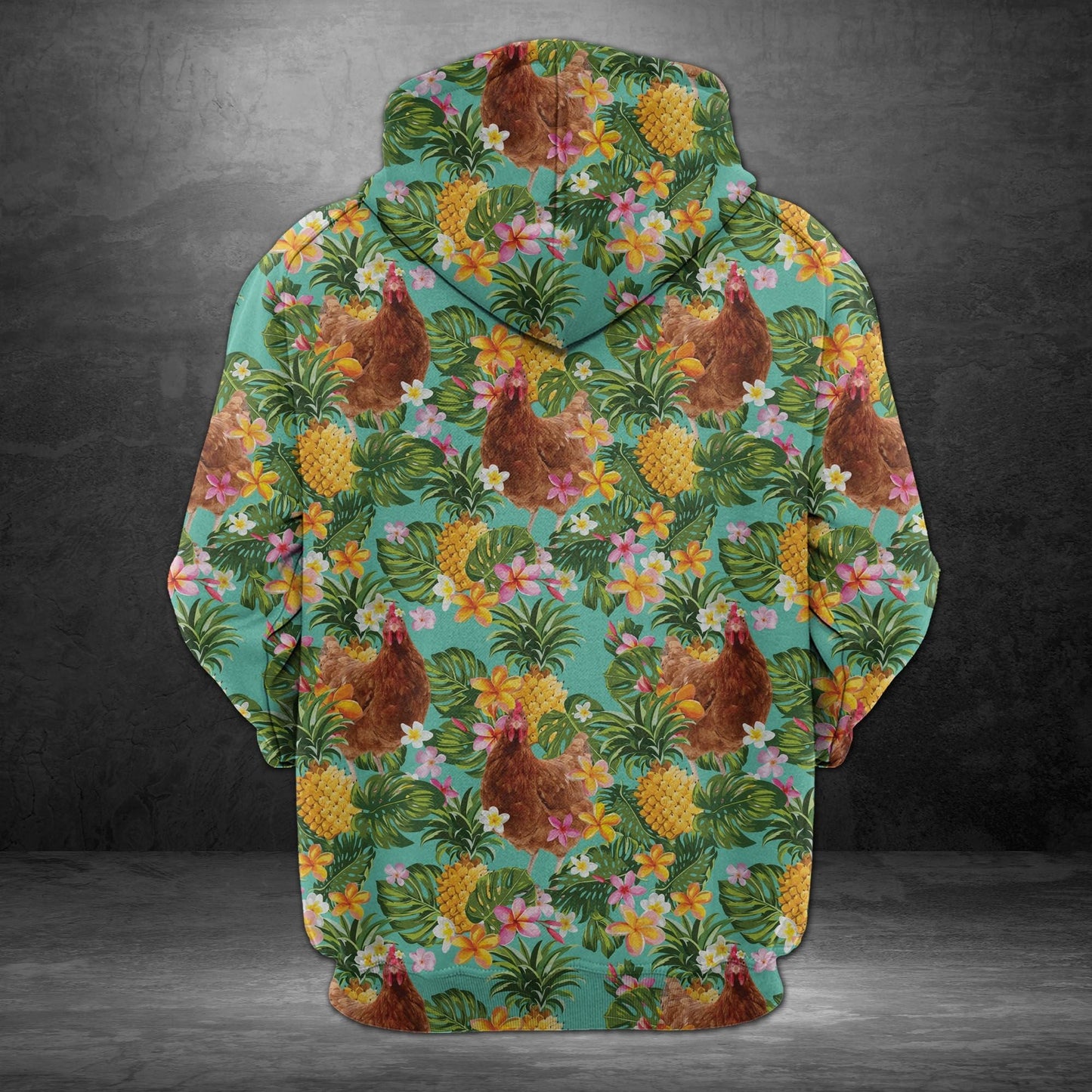 Chicken Tropical Pineapple Pullover Premium Hoodie, Perfect Outfit For Men And Women On Christmas New Year Autumn Winter