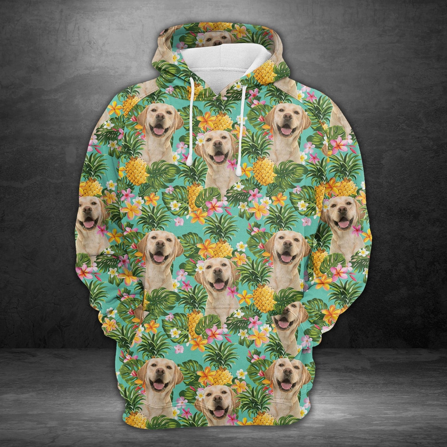 Labrador Retriever Tropical Pineapple Pullover Premium Hoodie, Perfect Outfit For Men And Women On Christmas New Year Autumn Winter