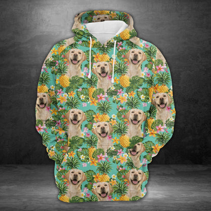 Labrador Retriever Tropical Pineapple Pullover Premium Hoodie, Perfect Outfit For Men And Women On Christmas New Year Autumn Winter