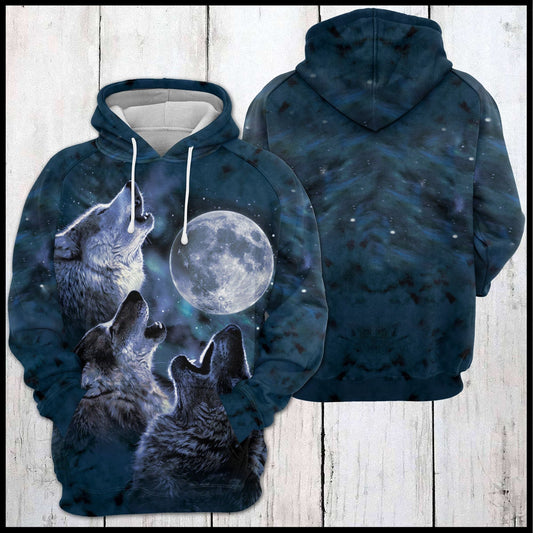 Wolf Howl Pullover Premium Hoodie, Perfect Outfit For Men And Women On Christmas New Year Autumn Winter