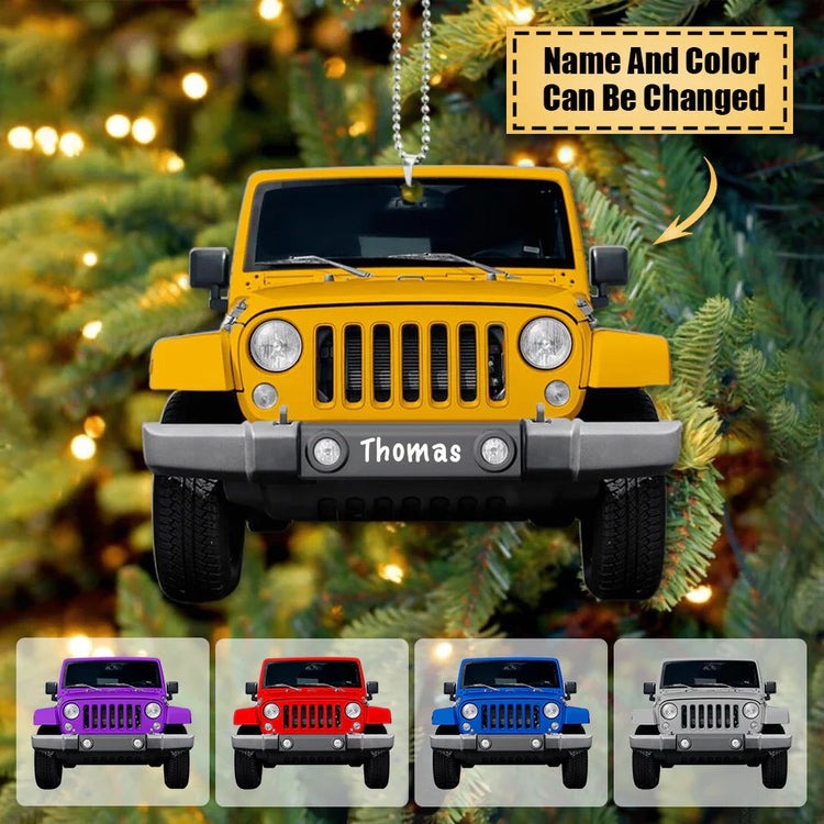 Personalized Jeep Ornament - Best Gift For Jeep Lovers, Jeep Acrylic Ornament for Christmas
