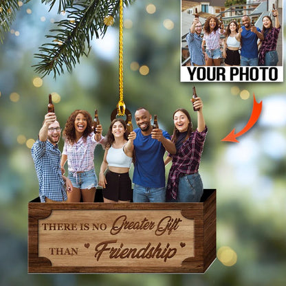 Custom Photo Ornament Friendship, Custom Shape Acrylic Ornament - Christmas Gift For Friendship