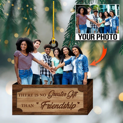 Custom Photo Ornament Friendship, Custom Shape Acrylic Ornament - Christmas Gift For Friendship