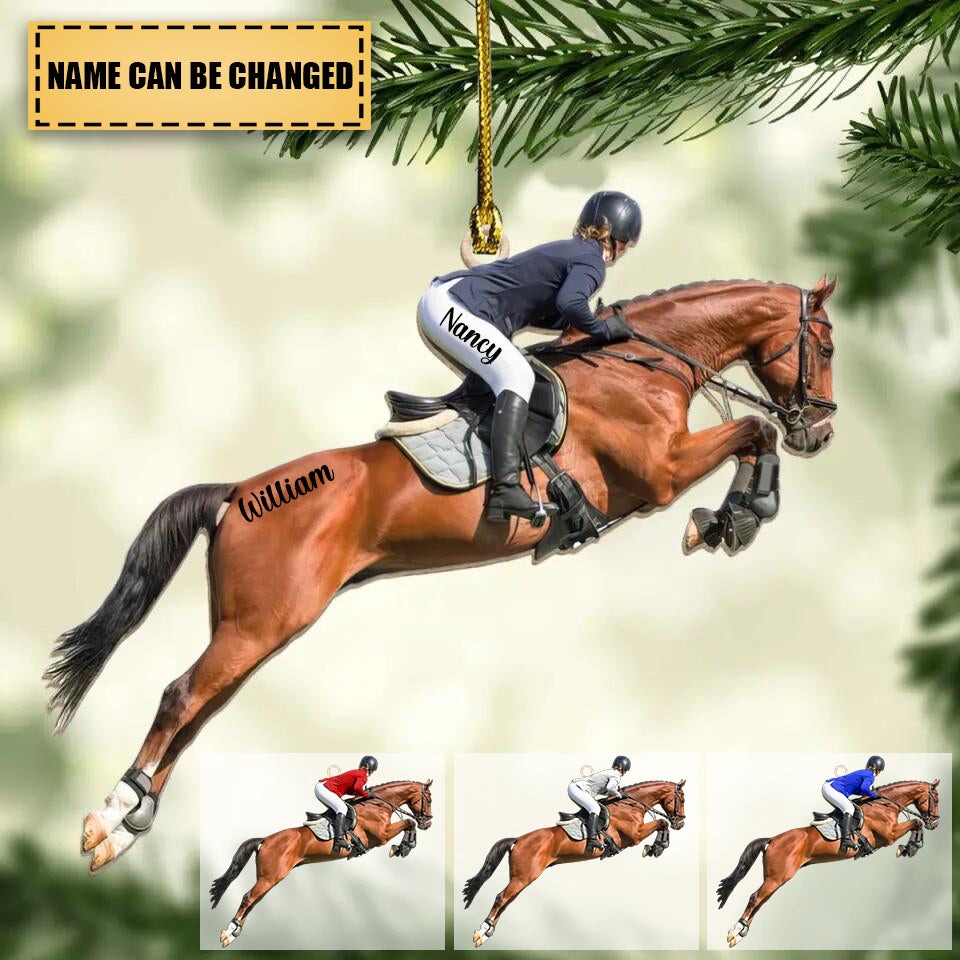 Personalized Horse Christmas Ornament - Gift Idea For Horse Lover, Custom Shape Ornament Christmas