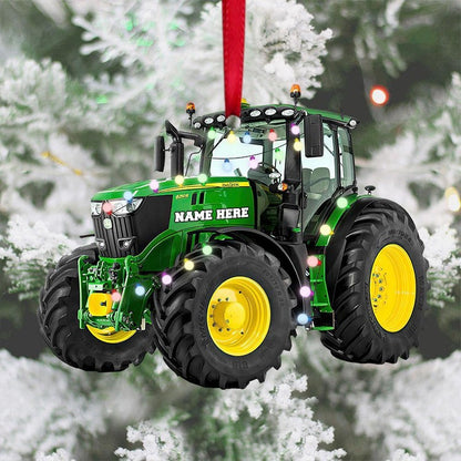 Personalized Tractor Christmas Ornament - Best Custom Shape Ornament For Farmer, Truck Ornament