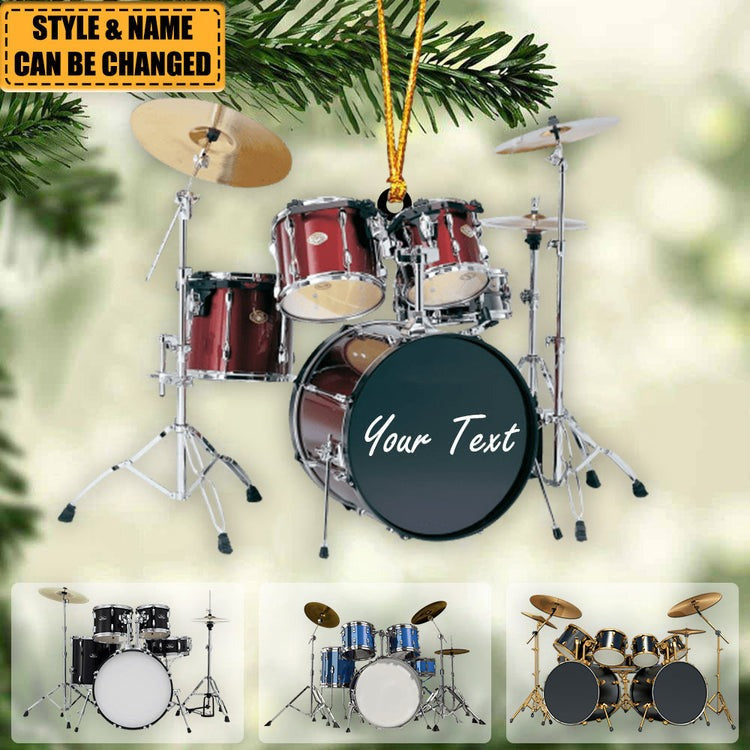 Drums Styles Colorful Drums Personalized Christmas Ornament - Gift For Drummer, Best Custom Shape Ornament Decor