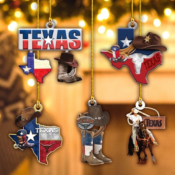 Ornament Texas State Custom Shaped Acrylic Ornament, Ornament Christmas