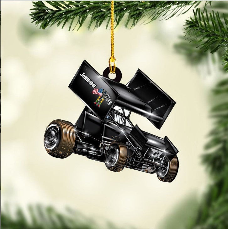 Personalized Drag Racing Acrylic Ornament For Drag Racing Lovers