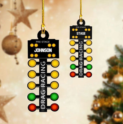 Personalized Drag Racing Acrylic Ornament For Drag Racing Lovers