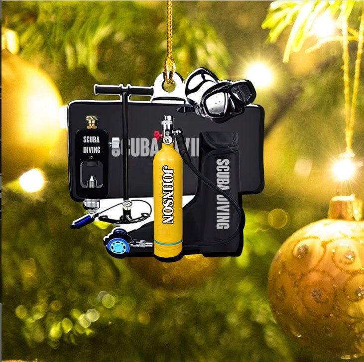 Custom Scuba Diving Custom Acrylic Ornament Full Set For Diver