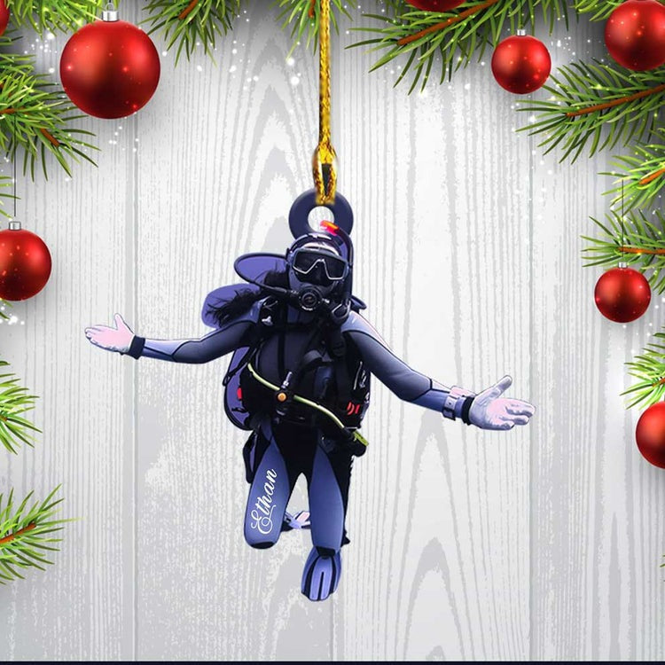 Custom Scuba Diving Custom Acrylic Ornament Full Set For Diver