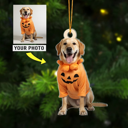 Custom Dog Photo Acrylic Christmas Ornament, Dog Photo Ornament, Meaningful Christmas Gift For Dog Lover