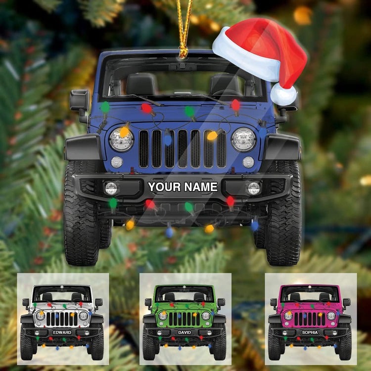Personalized Car Lovers Christmas Acrylic Ornament, Xmas Tree Decor - Best Gift For Car Lovers, Christmas